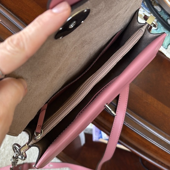 Brand New Michael Kors Pink Leather Greenwich Convertible Studded Shoulder Bag - Picture 10 of 16